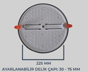 36 W 3 FONKSİYONLU SIVAALTI JASMİN ARMATÜR SİYAH KASA 4000K