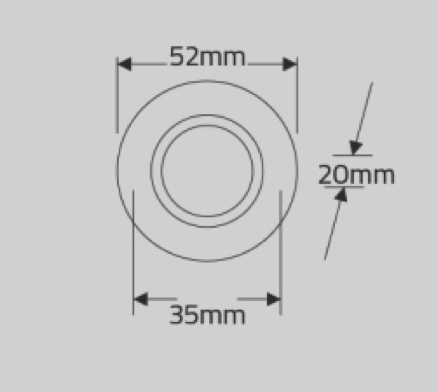 3W LED DOWNLIGHT SPOT ARMATÜR - MAVI