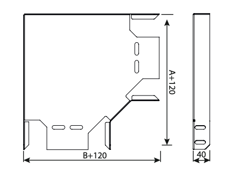 200mm 90° DÖNÜŞ ELEMANI (H: 40mm ) SICAK DALDIRMA 