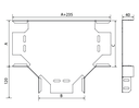 100mm T BAĞLANTI ELEMANI ( H:40mm) PREGALVANİZ 