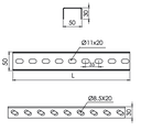 U TİPİ PROFİL  (( 30x50x30 )) (( L:3000mm )) 1,5mm SERİSİ SICAK DALDIRMA 