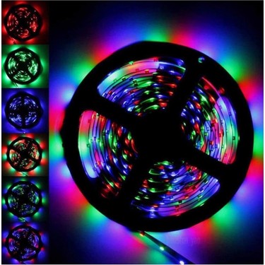 Silikonsuz 10 Çip Şerit Led - RGB
