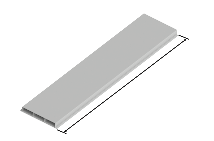 200mm DÖŞEME ALTI KABLO KANALI ÜÇ GÖZLÜ ( H: 40mm )