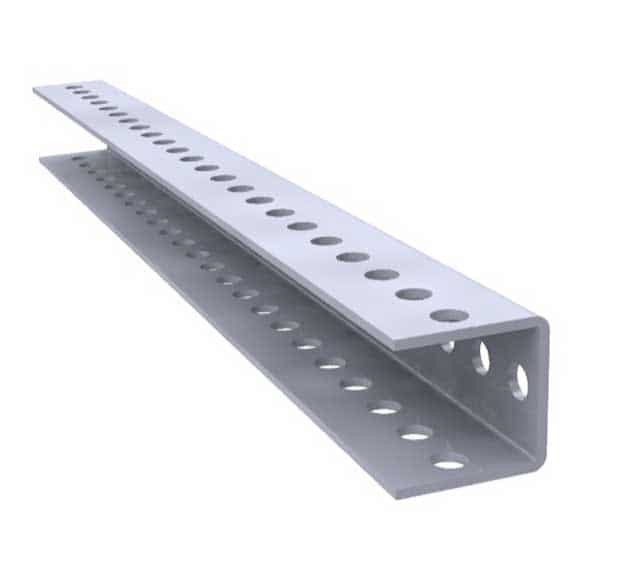 U TİPİ PROFİL-TİJLİ TAŞIYICI  (30x30x30) L:2500mm ) 1,5  mm SERİSİ  PREGALVANİZ