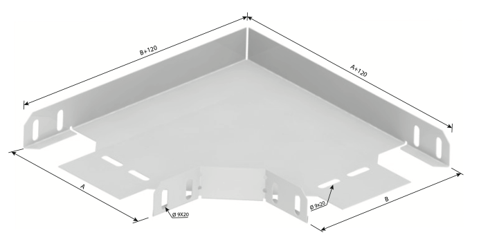 100mm 90° DÖNÜŞ ELEMANI ( H: 40mm) SICAK DALDIRMA 