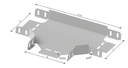 300mm T BAĞLANTI ELEMANI (H: 40mm) PREGALVANİZ 