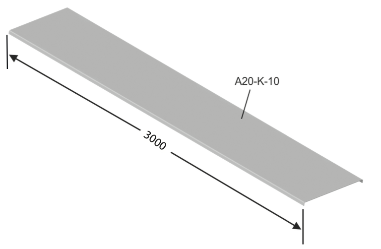 100 MM KABLO KANALI KAPAĞI DELİKSİZ  2500MM