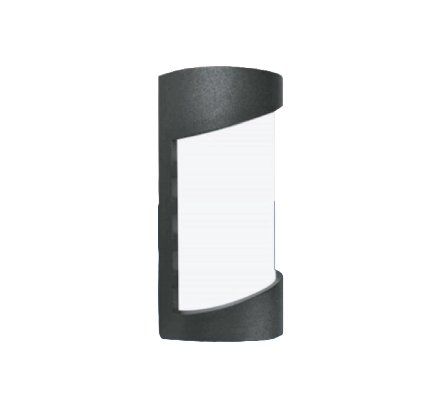 24W SIYAH KASA DIŞ MEKAN PC LED APLİK - OVAL - BEYAZ