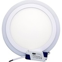 HELİOS SIVA ÜSTÜ RENKLİ YUVARLAK BEYAZ+MAVİ LED PANEL 3 FONKSİYON 24W 