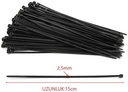 ÇET-SAN 2,5*150 MM KABLO BAGI SİYAH (100 AD)